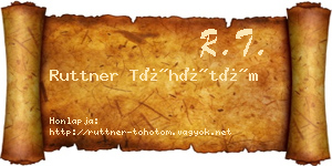 Ruttner Töhötöm névjegykártya
